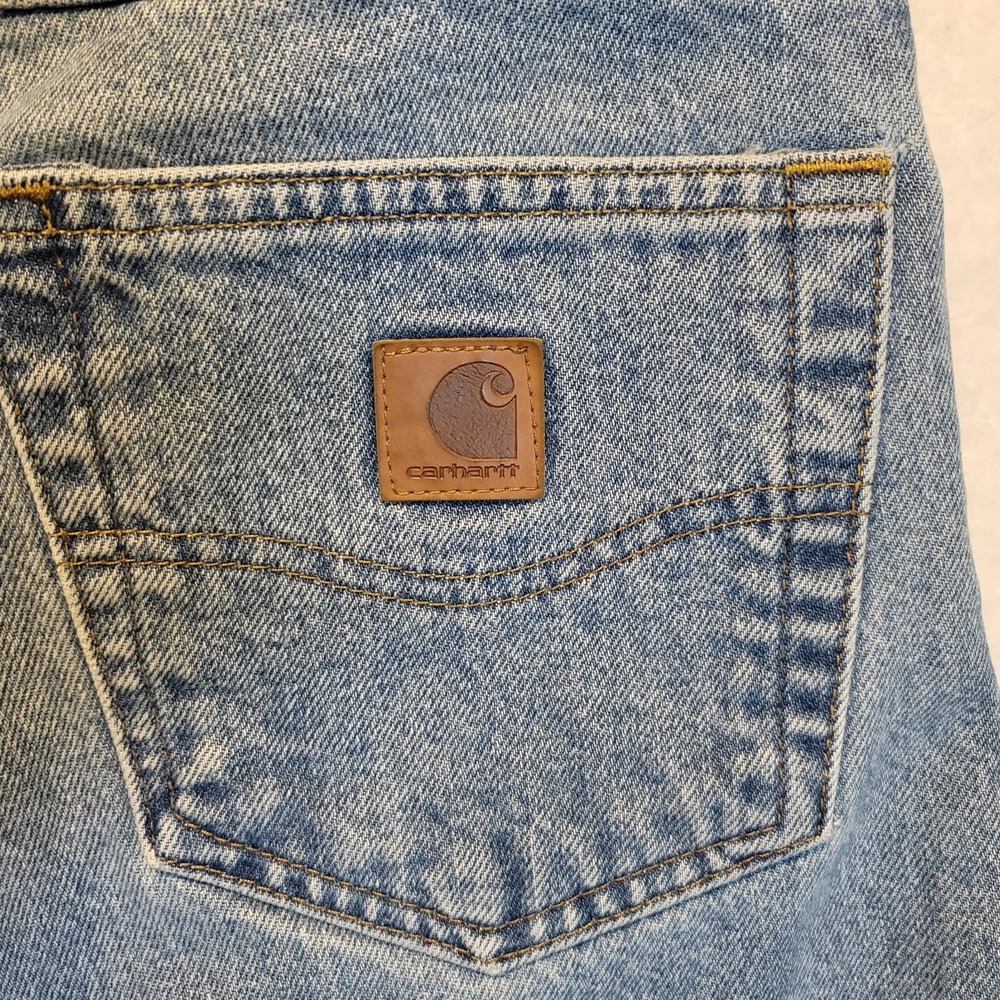 Carhartt Blue Denim Work Jeans Traditional Fit B18 Men Size 40 x 32 - Picture 10 of 11